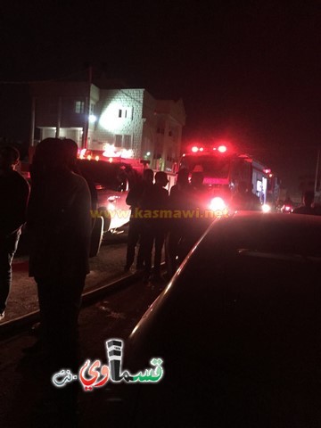 احتراق حافلة وشاحنة على شارع كفرقاسم كفربرا وطواقم الاطفاء والإسعاف تهرع الى مكان الحادث